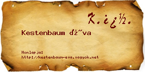 Kestenbaum Éva névjegykártya