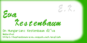 eva kestenbaum business card
